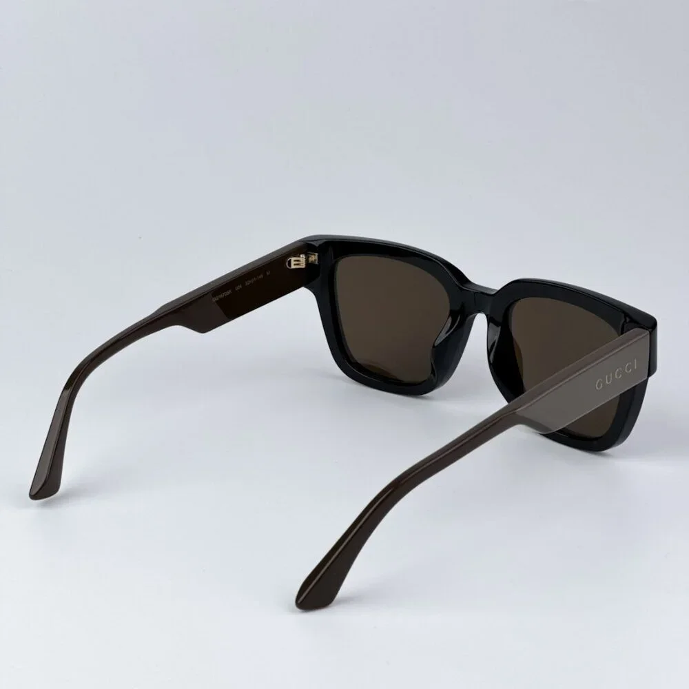Gucci GG1670SK 004 BRAND NEW Sunglasses Black Green Brown Unisex Square